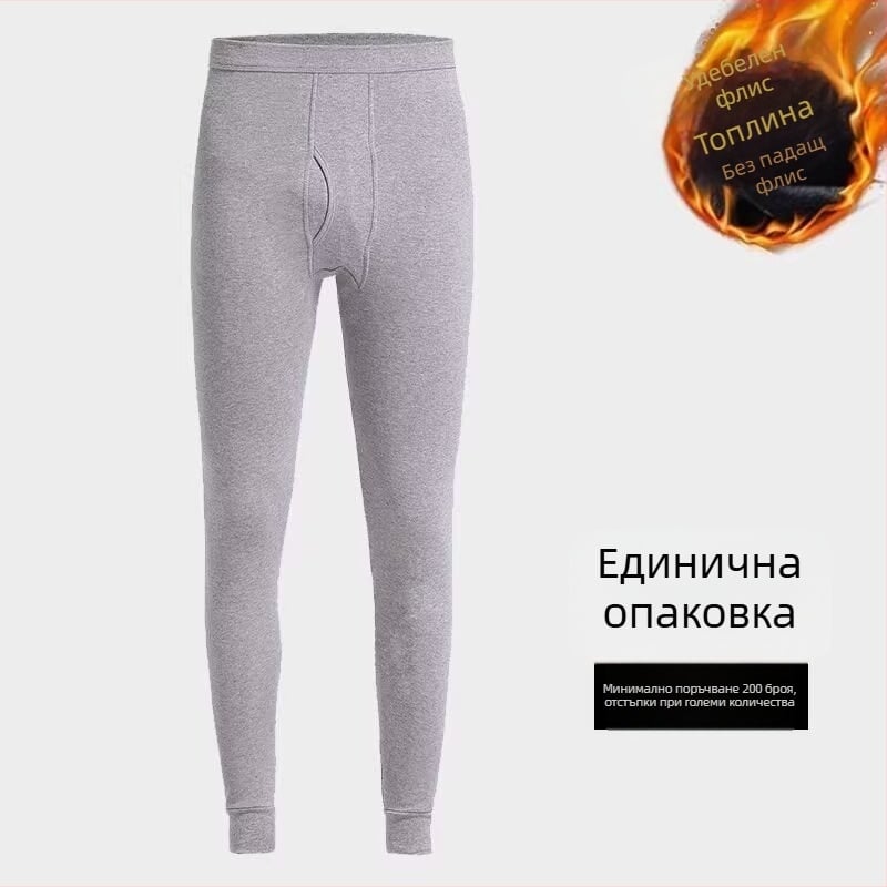 Мъжки панталони Slim Fit за ежедневие, средна талия, моноцветни полиестерни, есен 2025