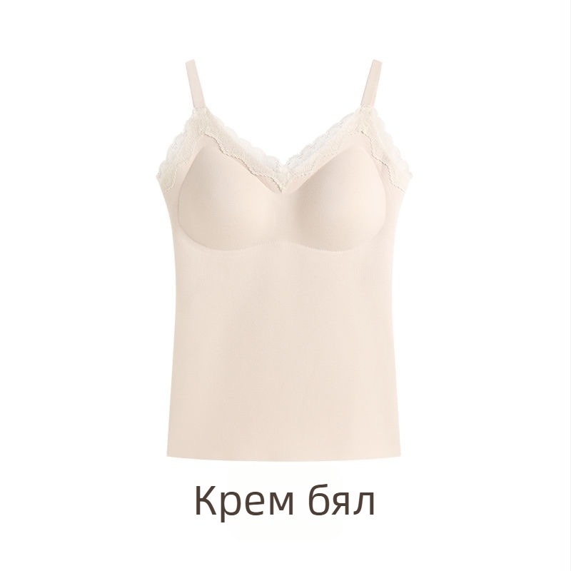 Женски термален жилет с интегрирана подплата за гърдите, V-образно деколте, еднослоен, акрилно влакно с 50–70% нейлон, 161–180 g/m²