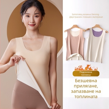 Женски термо потник De Velvet, подплатен с полар, кръгло деколте, полиестер 90–95%, средно тегло 181–200 г/м², оформяне на тялото