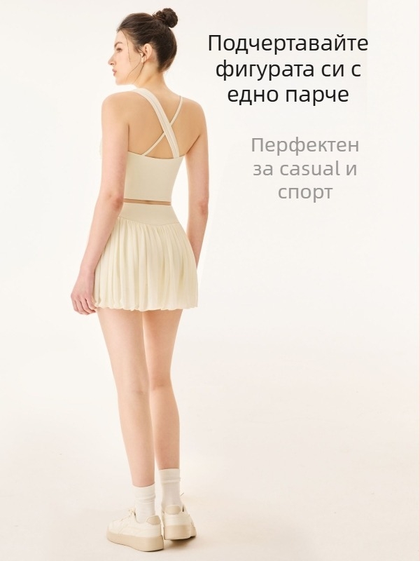 Потник за йога с висока еластичност, подплънки за гърди, мрежеста тъкан, дължина до талия, пролет 2025