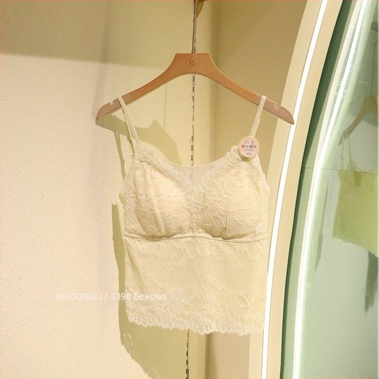 Дантелена потница с V-образно деколте, найлон, ултра тънка тъкан 81–100 g/m², безшевна, есен 2025