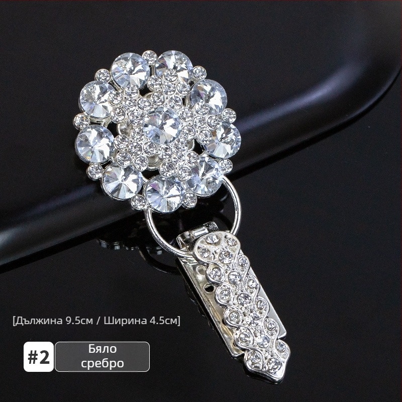 Hengmeihe кристална закопчалка за яка с форма на дуктбол за палто от норка – луксозен аксесоар към облекло