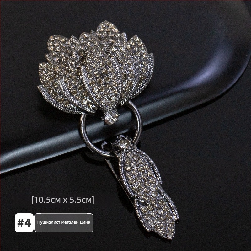 Hengmeihe кристална закопчалка за яка с форма на дуктбол за палто от норка – луксозен аксесоар към облекло