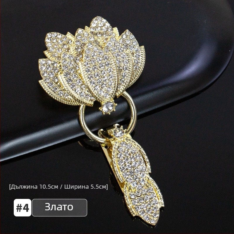 Hengmeihe кристална закопчалка за яка с форма на дуктбол за палто от норка – луксозен аксесоар към облекло