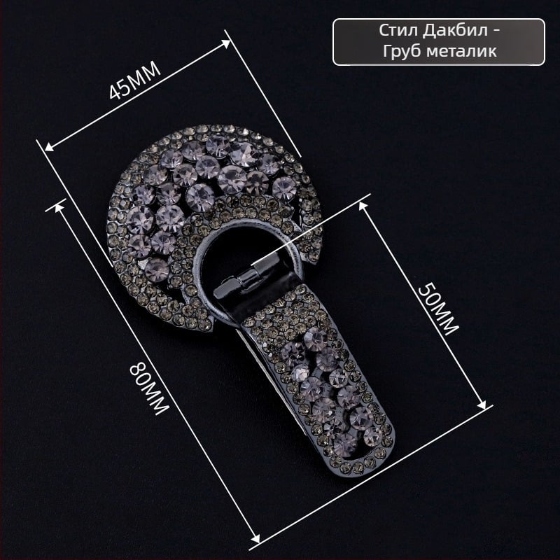 Декоративна катарама Hengmeihe за палта — цинкова сплав с имитационни кристали, класически национален стил, минималистичен дизайн