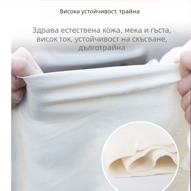 Автомобилна кърпа от овча кожа – мултифункционална, висока абсорбция, не събира косми, не оставя следи; 70 g; печатано лого; лицензирана частна марка