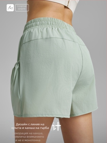 Дамски йога къси панталони, бързосъхнещи, свободен силует, дължина три четвърти, плат: тъкана, 88% найлон, 12% спандекс, Пролет 2025