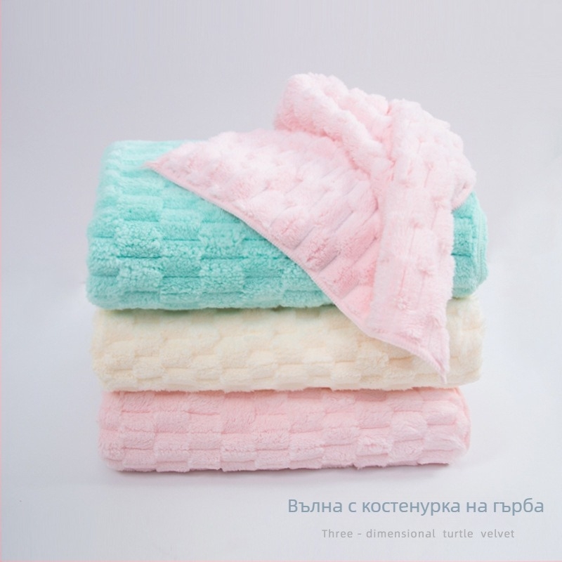 Кърпа за лице от коралов флис, жакард 150D, тегло 80–100 g