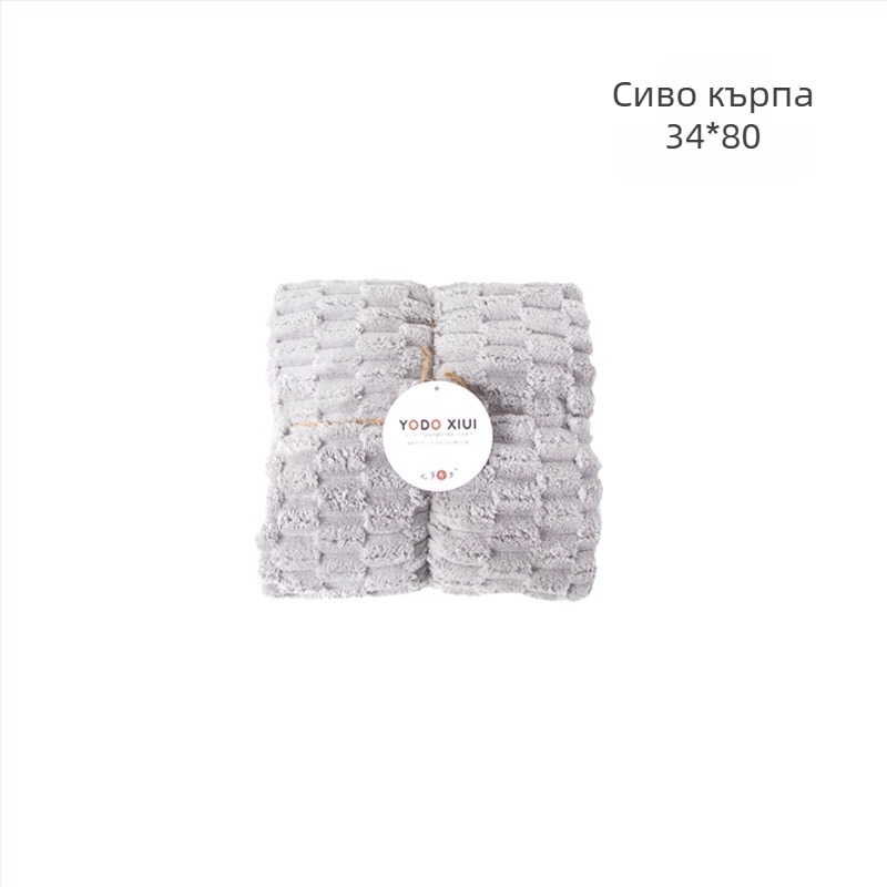 Кърпа за лице от коралов флис, жакард 150D, тегло 80–100 g