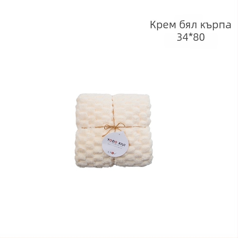 Кърпа за лице от коралов флис, жакард 150D, тегло 80–100 g