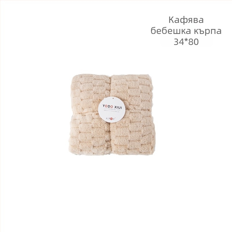 Кърпа за лице от коралов флис, жакард 150D, тегло 80–100 g