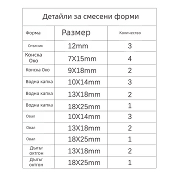 Клау кристали за облекло – 24 бр. микс стъклени кристали с дупки за пришиване, електроплатени, смес стъкло и лазурит