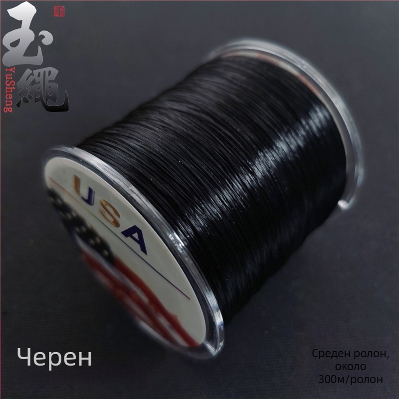 Гривна от кристална ахат със спандекс еластичен шнур, плоска тел, машинно навиване, марка Jade rope