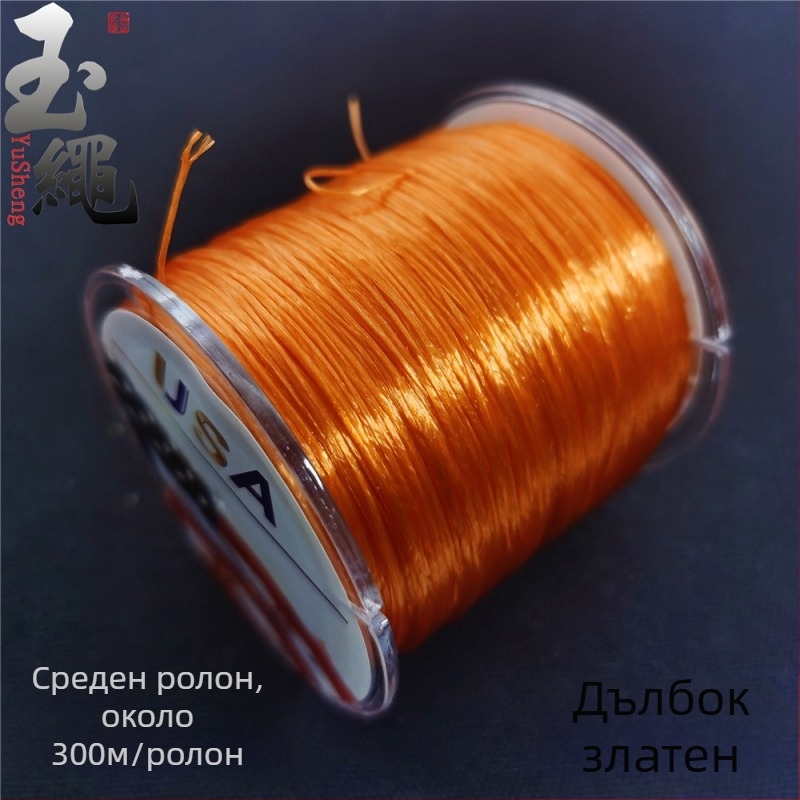 Гривна от кристална ахат със спандекс еластичен шнур, плоска тел, машинно навиване, марка Jade rope