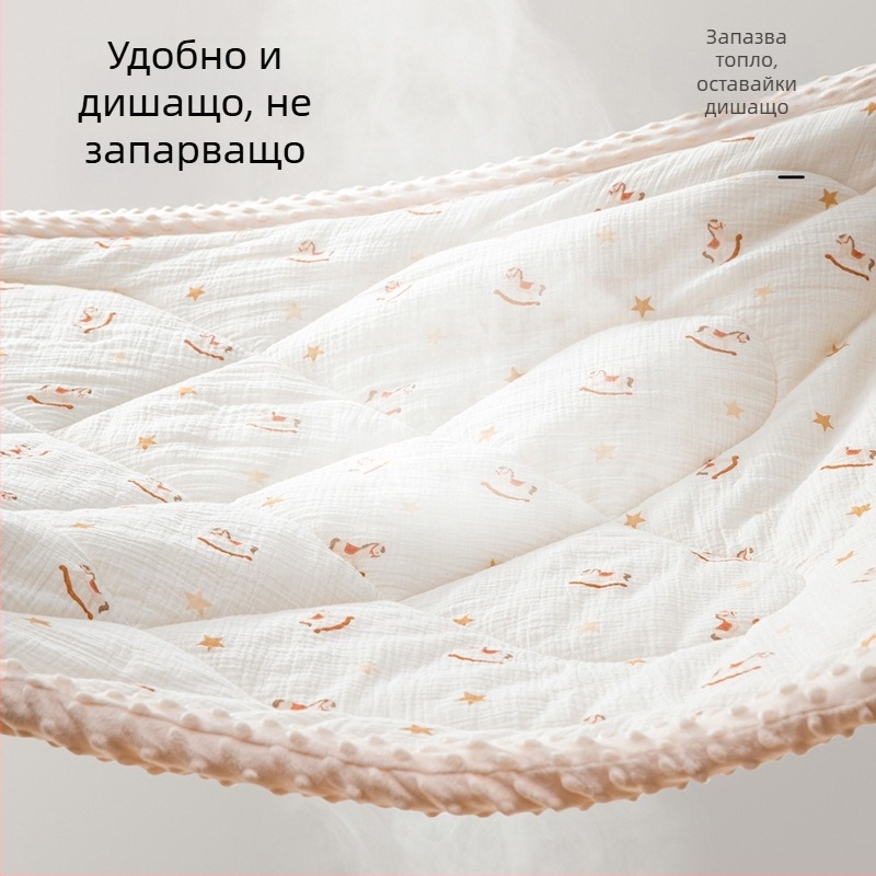 Детско зимно удебелено памучно одеяло за дневен сън в детската градина и за деца 3–12 години, 500–800 g