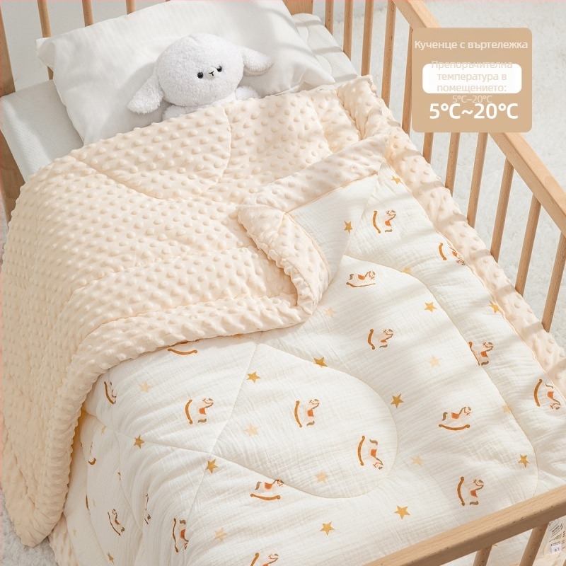 Детско зимно удебелено памучно одеяло за дневен сън в детската градина и за деца 3–12 години, 500–800 g