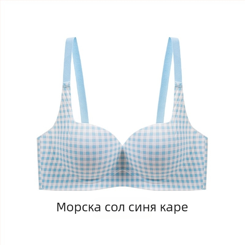 Нейлонов комплект сутиен за жени, 3/4 чашка, дебело оформена чашка, фиксирани презрамки, задно закопчаване с три реда катарами, подплата от спандекс