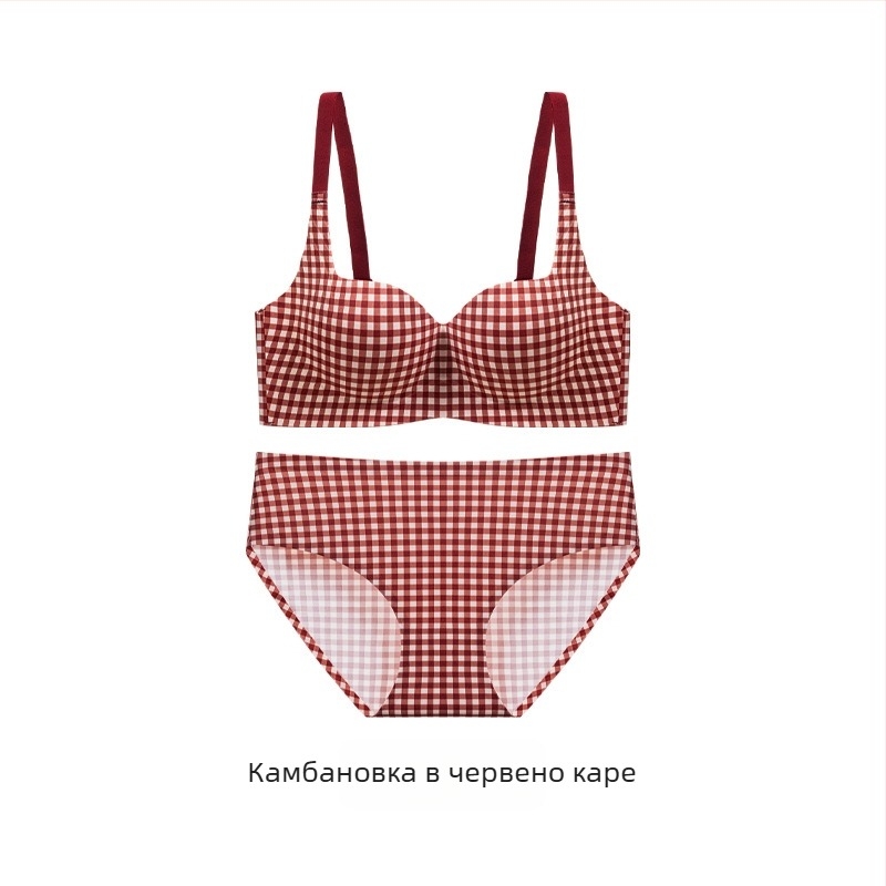 Нейлонов комплект сутиен за жени, 3/4 чашка, дебело оформена чашка, фиксирани презрамки, задно закопчаване с три реда катарами, подплата от спандекс