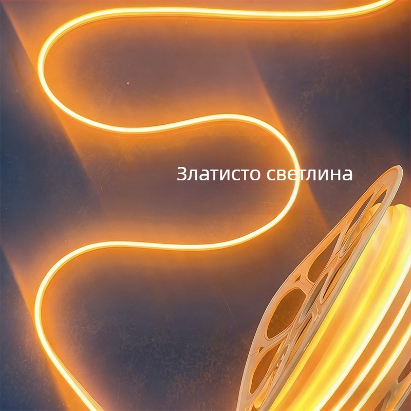 Неонова LED лента 2835, 120 светодиода/м, IP65 водоустойчива, 8W, вход 12-24-110-220V