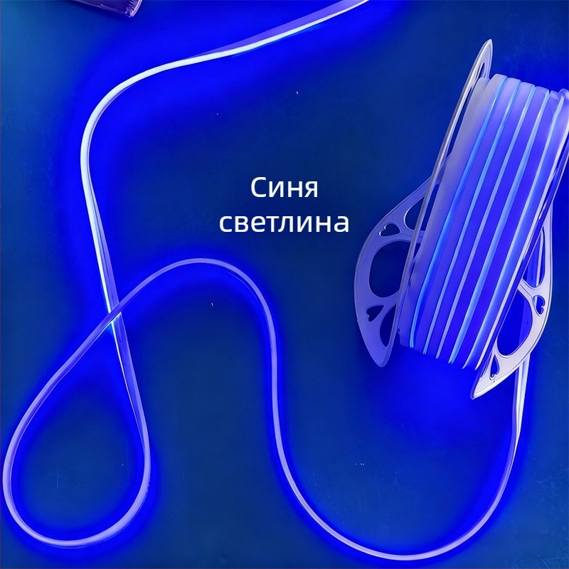 Неонова LED лента 2835, 120 светодиода/м, IP65 водоустойчива, 8W, вход 12-24-110-220V