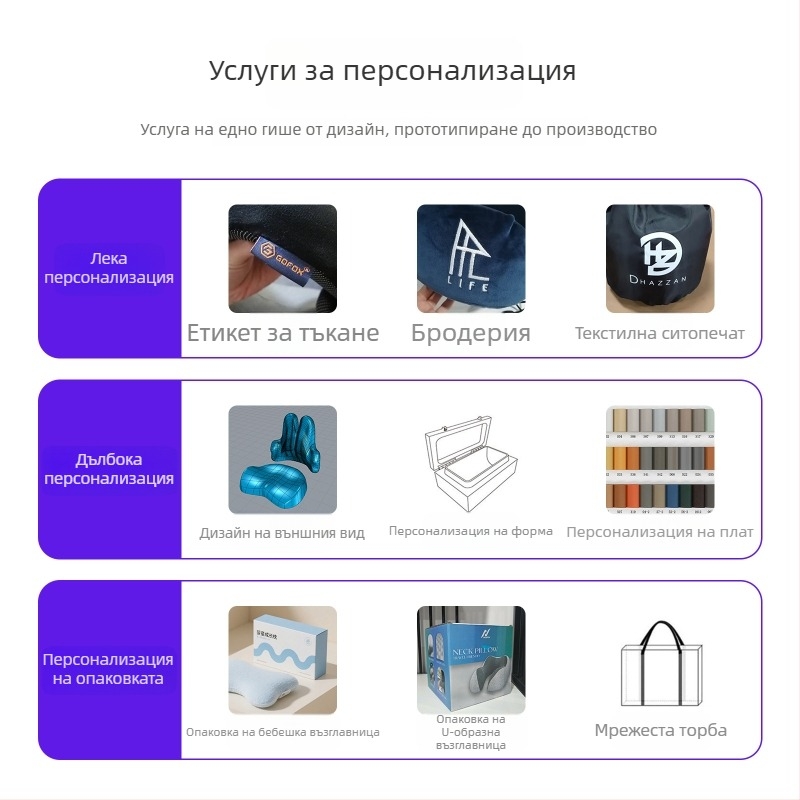 Възглавница от паметна пяна с форма на пеперуда, с защита на шийния отдел, бавно възстановяване, дизайн без напрежение, за дълбок сън