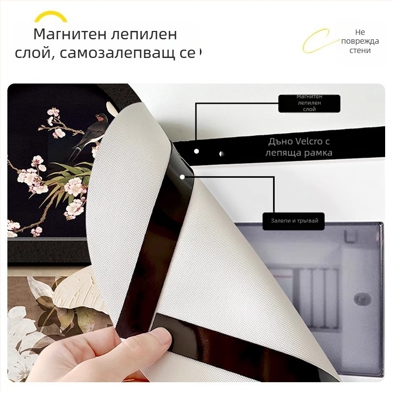 Декоративна картина за електромерна кутия, средновековен стил, без рамка, inkjet печат, мотиви растения