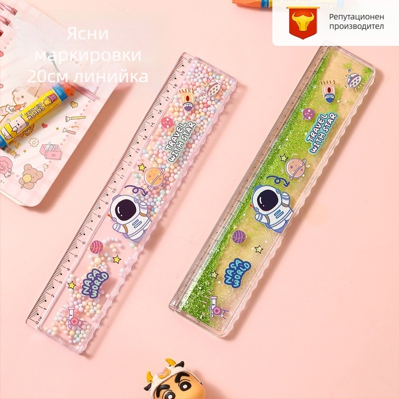 Учебна линейка, модел 3000, пластмасова, 55 g, печат на лого, персонализиране