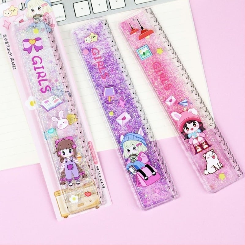 Учебна линейка, модел 3000, пластмасова, 55 g, печат на лого, персонализиране