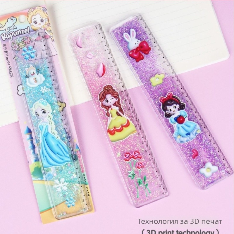 Учебна линейка, модел 3000, пластмасова, 55 g, печат на лого, персонализиране