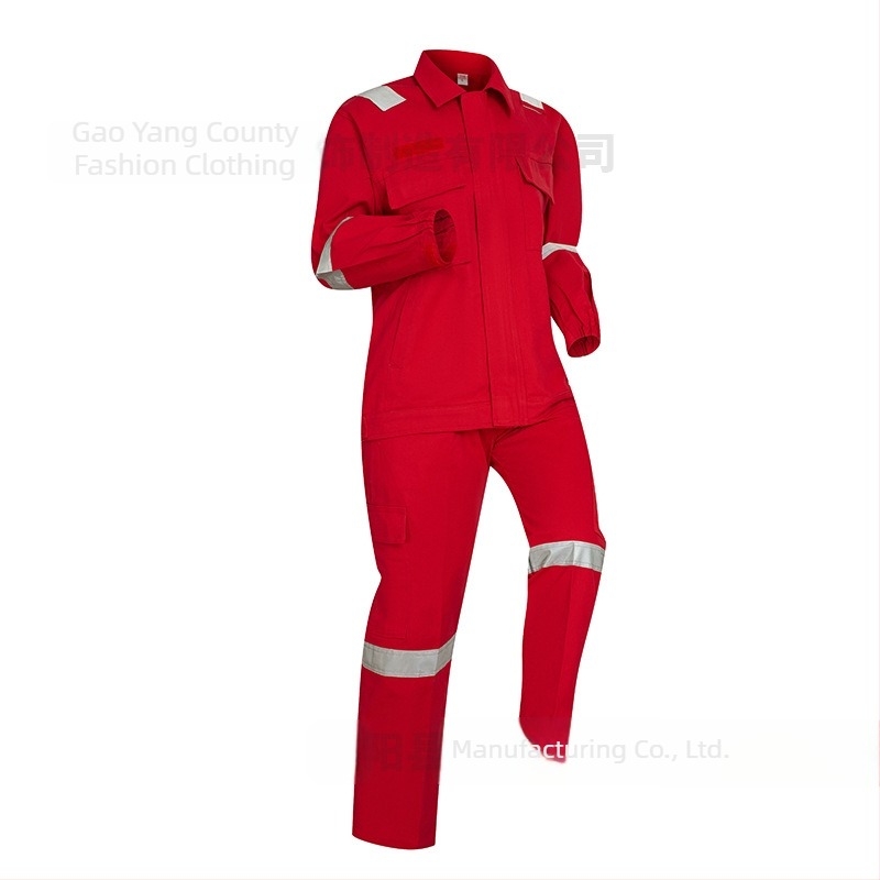 Мъжки комплект работно облекло от 100% памук за фабрика и минно предприятие, влагоотвеждащ, пролетно‑есенен