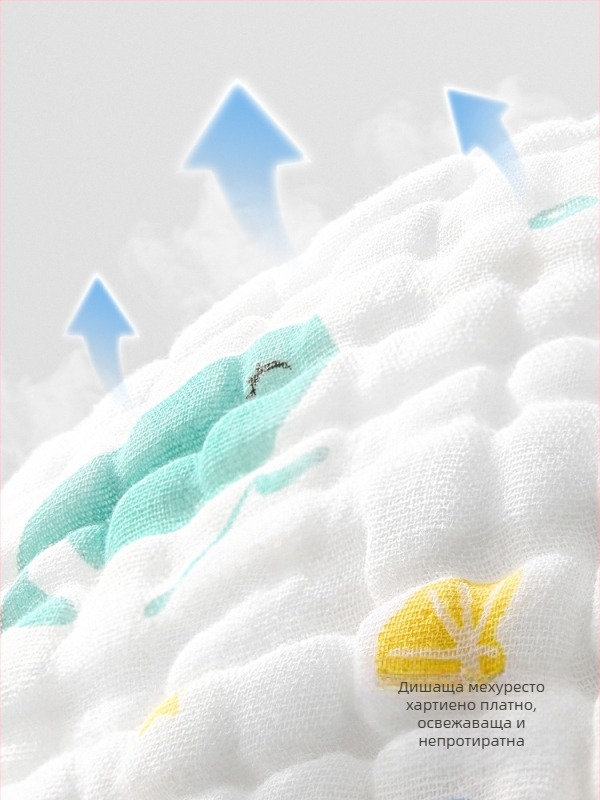 Belleptide кърпа за слюни за бебета, памучна, карикатурен модел, подходяща за деца 0–3 години