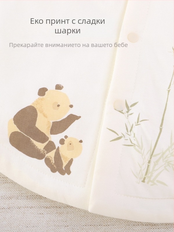 Детски жилет – 100% памук, полиестерен пълнеж, полиестерна подплата, карикатурен принт, едноредово закопчаване