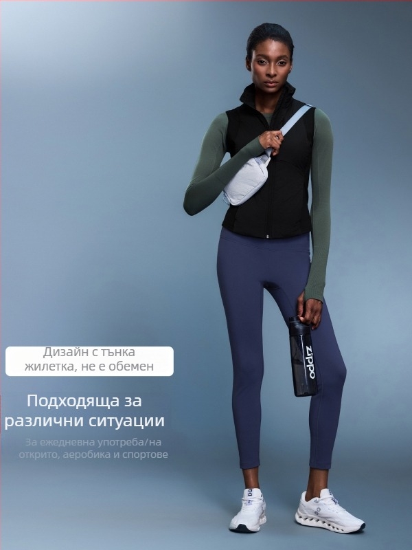 Жилет с яка-стойка, без качулка, без подплата; Материал: памук-смес с 94% нейлон