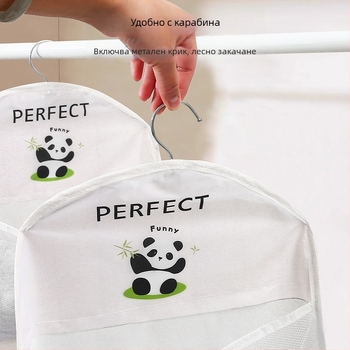 Окачващ се органайзер за гардероб, модел 5138, кубичен, полиестер, разделно съхранение, подходящ за дамско бельо и сутиени.