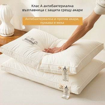 Правоъгълно ядро на възглавница от полиестерно влакно за възрастни, опора на шийния прешлен, помощ за сън, плат 100% полиестер, пълнеж полиестер