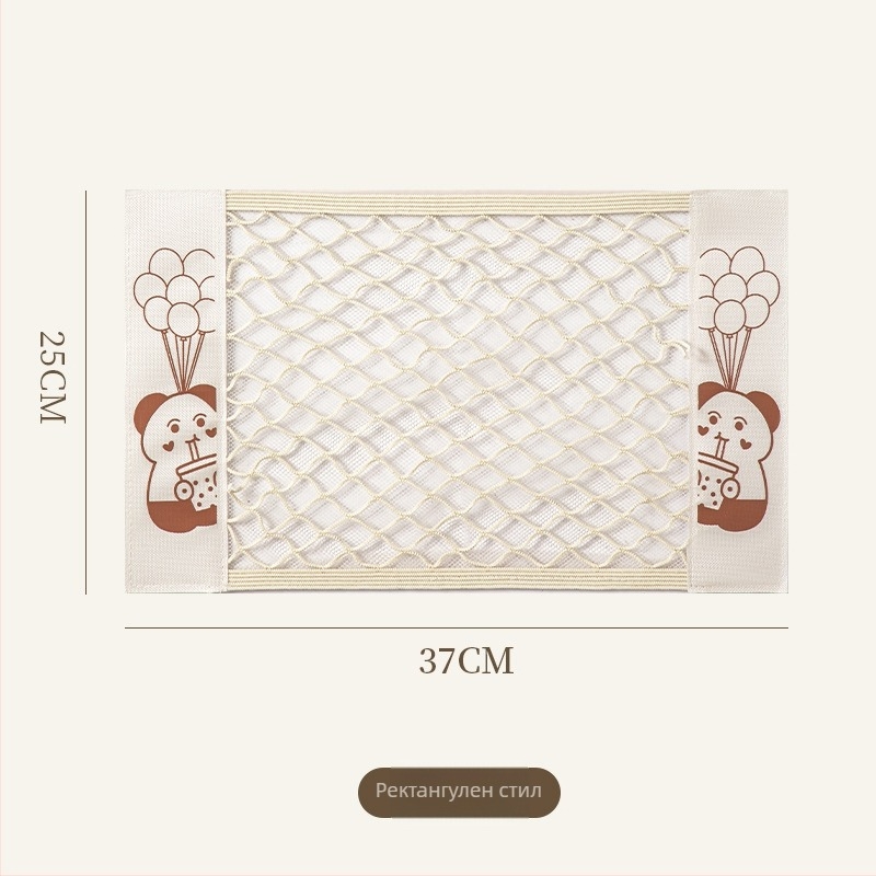 Стенно окачваща се мрежеста чанта с велкро за съхранение на торбички за боклук — полиестер, кухненски организатор, удебелен дизайн, домашно обзавеждане.