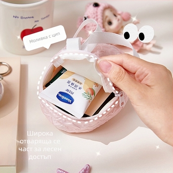 Мини кубообразна платнена чанта и портмоне за монети, многофункционална, за грим и бюро, лято 2025