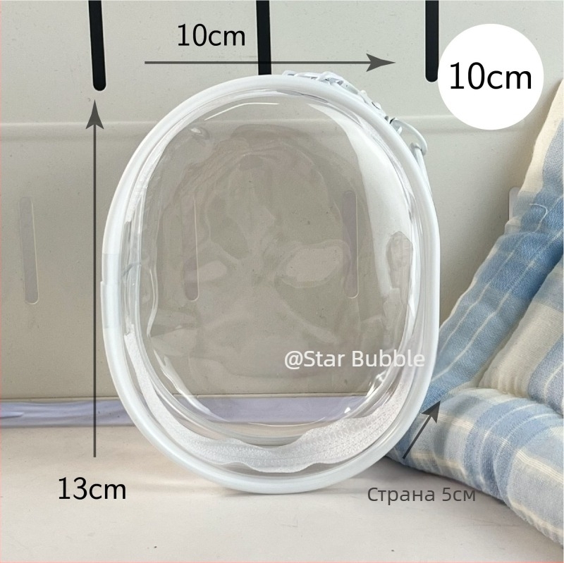 Калъф за защита на плюшена висулка-кукла Chiikawa, цилиндричен PVC калъф, мултифункционален за пътуване и настолно съхранение.