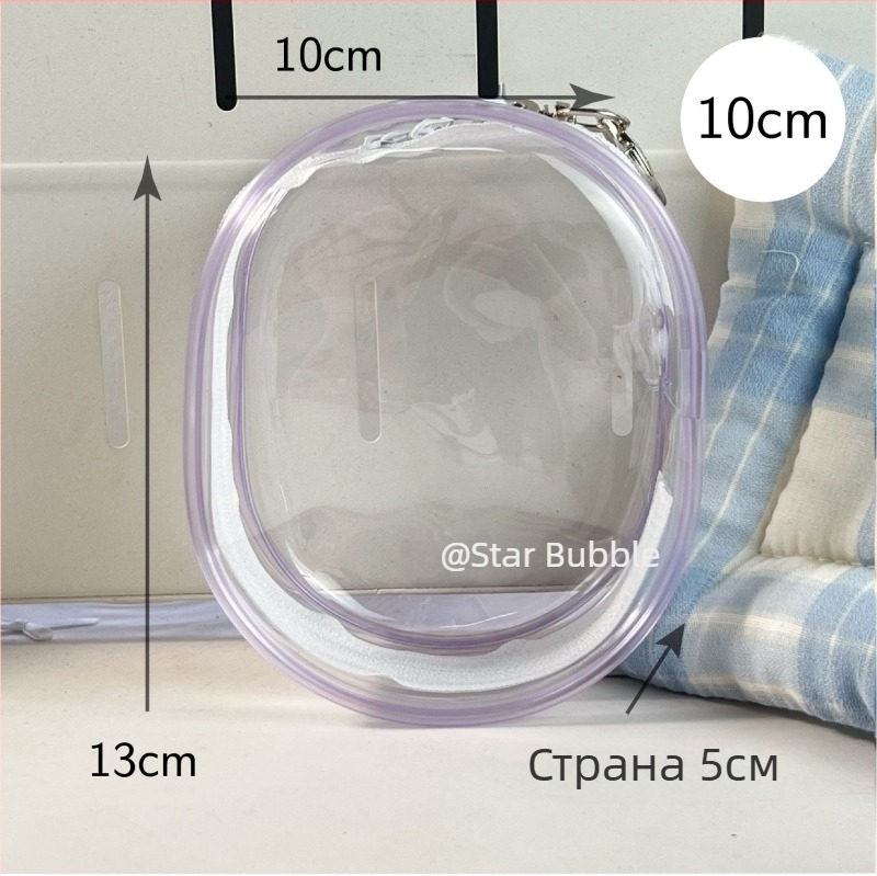 Калъф за защита на плюшена висулка-кукла Chiikawa, цилиндричен PVC калъф, мултифункционален за пътуване и настолно съхранение.