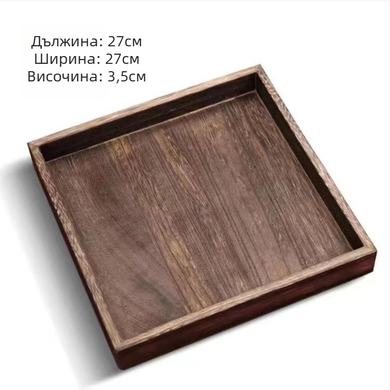 Дървен дисплей поднос за следобеден чай, китайски стил, за плодови закуски и сладкиши, полу ръчна и полуавтоматична изработка