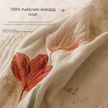 Двойка калъфи за възглавници - дебела чиста памучна марля, попива пота, антихлъзгаща се, за всички сезони, жакардова тъкан