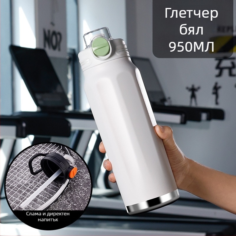 Термос чаша с голям капацитет, вътрешна част от 316 неръждаема стомана, външна обвивка от 201 неръждаема стомана, 6–12 часа изолация, печатано лого