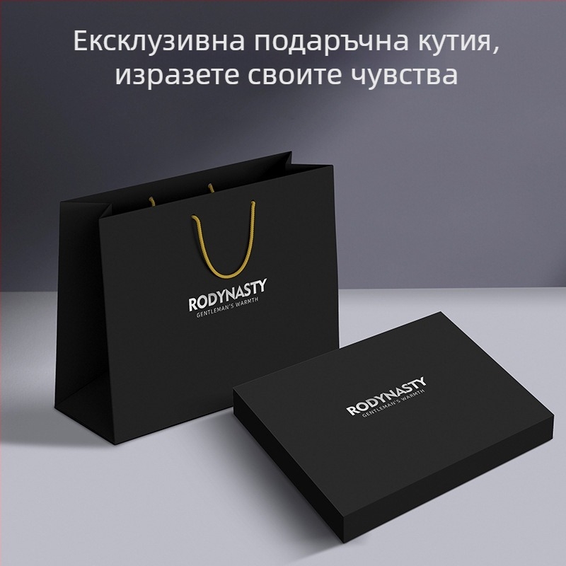 Мъжки зимен шал от вискозно влакно, каре, средно дълъг, удебелен за топлина, зима 2025