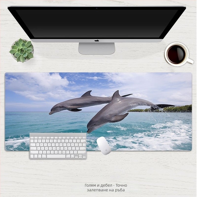 Мишка подложка Dolphin серия: Подводен свят – естествен каучук, антихлъзгаща повърхност, термотрансфер, OEM персонализация