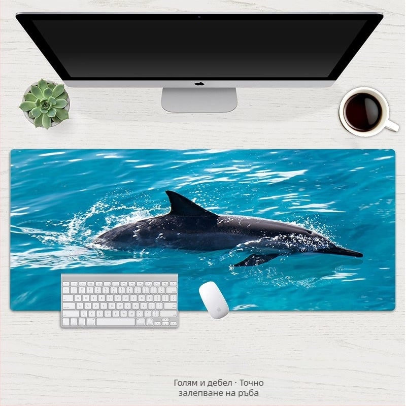 Мишка подложка Dolphin серия: Подводен свят – естествен каучук, антихлъзгаща повърхност, термотрансфер, OEM персонализация