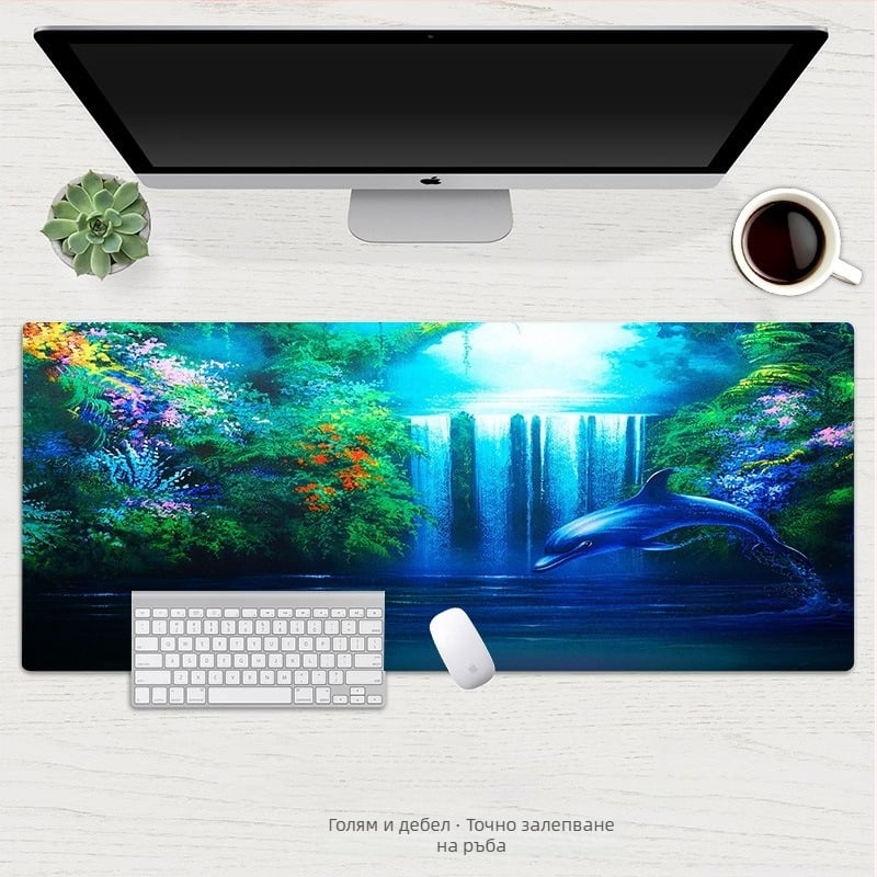 Мишка подложка Dolphin серия: Подводен свят – естествен каучук, антихлъзгаща повърхност, термотрансфер, OEM персонализация