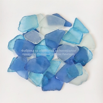 Лист морско стъкло – морски стил, произход Хебей, марка Zhongyue, декоративен DIY материал