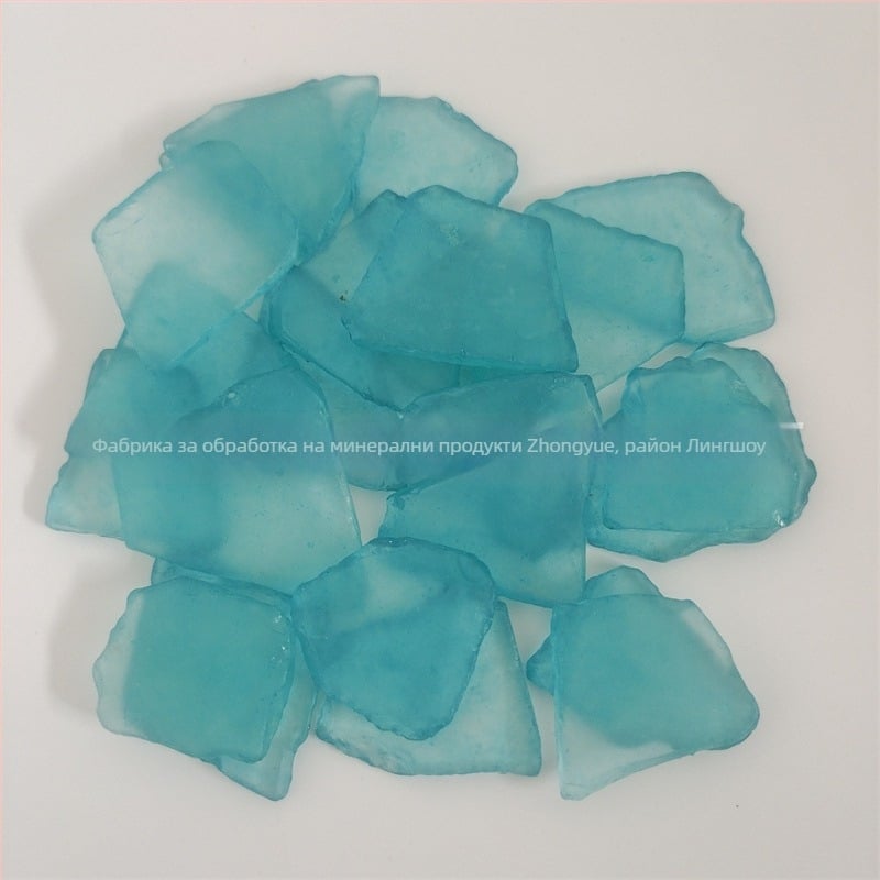 Лист морско стъкло – морски стил, произход Хебей, марка Zhongyue, декоративен DIY материал