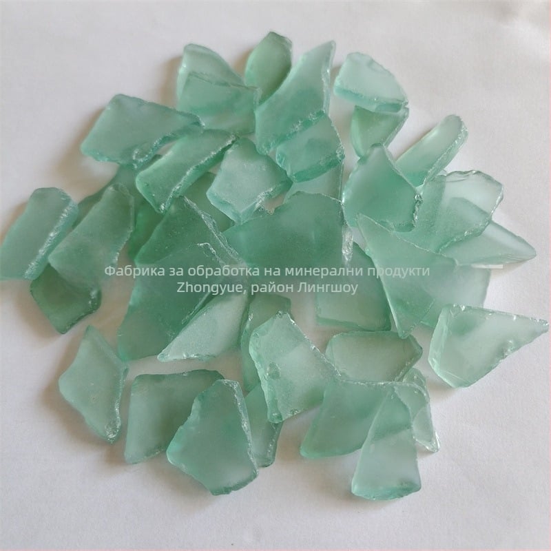 Лист морско стъкло – морски стил, произход Хебей, марка Zhongyue, декоративен DIY материал