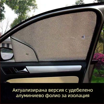 Автомобилен сенник за предното стъкло, алуминиево фолио, удебелен дизайн, монтаж с вакуумни чашки, универсален